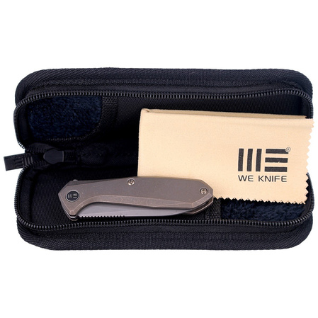 WE Knife Mote Bronze Titanium, Gray Stonewashed CPM S35VN by Ostap Hel (2005A)