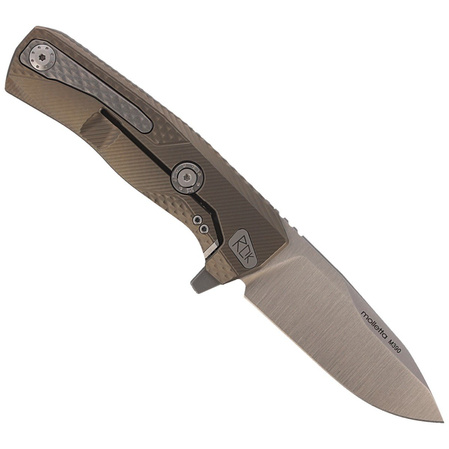 LionSteel ROK Knife Bronze Titanium, Satin M390 by Molletta (ROK B)