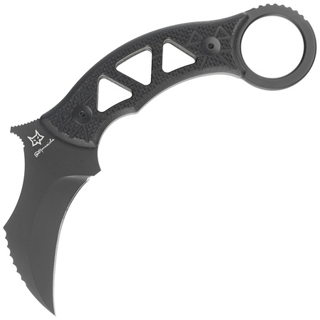 Nóż FOX Tribal K Karambit Black G10, Black Top Shield N690Co by Doug Marcaida (FX-803)