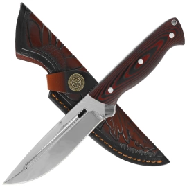 Nóż myśliwski Martinez Albainox Brown Micarta, Satin 3Cr13Mov (32770)