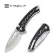 Sencut Squiggy Knife White / Black G10, Satin 9Cr18MoV (S24082A-1)