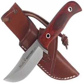 Muela Mustang-8R Red Pakka Wood, Satin X50CrMoV15 knife