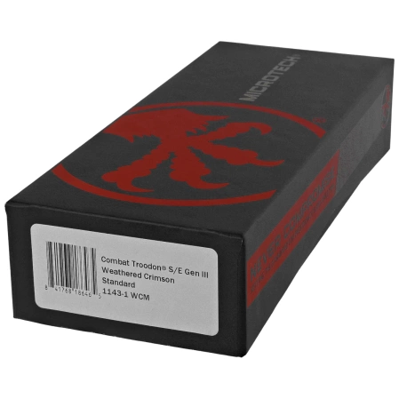 Microtech Combat Troodon Gen III S/E Knife Cerakote Weathered Crimson Aluminum, Cerakote Weathered Crimson M390MK by Tony Marfione (1143-1WCM)