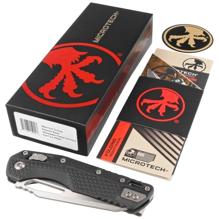 Nóż składany Microtech MSI S/E Ram-Lok Black Tri-Grip Polymer, Stonewashed P/S M390MK by Tony Marfione (210T-11PMBK)