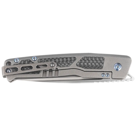 RikeKnife Aragil Dark Gray Titanium/Carbon Fiber, Satin M390 by Ivan D. Braginets (RK-Aragil-DG)