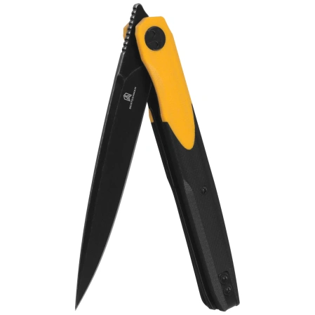 Bestechman Lanza Black/Yellow G10, Black Stonewashed 14C28N by Grzegorz Grabarski (BMK14F)