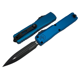 Nóż automatyczny OTF Microtech Ultratech Gen IV D/E Tactical Blue Aluminium, Black M390MK by Tony Marfione (11224-1BL)