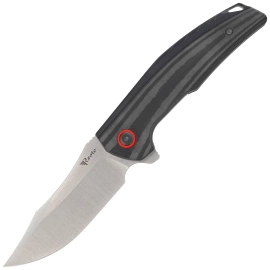 Nóż składany Reate Jack Jr. Black Aluminium, Satin S30V (Jack Jr. BKAL SAT RDAL)