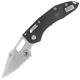 Microtech Stitch Ram-Lok S/E Knife Black Fluted G10, Stonewashed P/S M390MK by Borka Blades and Tony Marfione (169RL-11FLGTBK)