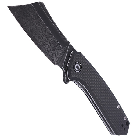 Nóż składany CIVIVI Mini Bullmastiff Twill Carbon Fiber / Black G10, Black Damascus (C2004DS-1)
