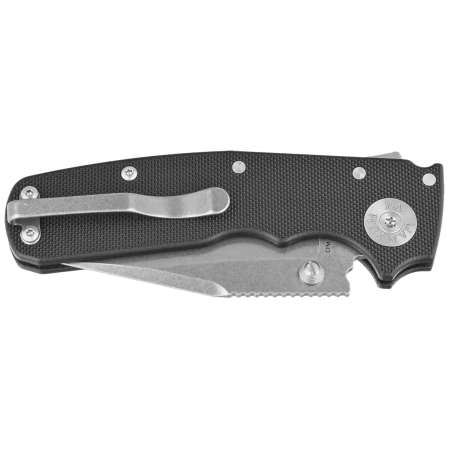 Demko Shark Cub Clip Point Knife Black G10, Stonewashed CPM 20CV by Andrew Demko (SC-20CV-BLKG10-CP)