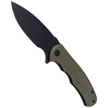 Civivi Mini Praxis Knife Green G10, Black Stonewashed D2 (C18026C-1)