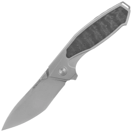 Remette Kingfisher Knife Titanium/Carbon Fiber, Hand Grinding M390 (RTKF4)
