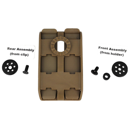 ESP Swiveling Double-row MOLLE Clip 360°, Khaki (UBC-04-2 KH)