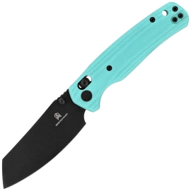Bestechman Cicada's Wing Knife Light Blue G10, Black PVD 10Cr15MoV (BMK06J)