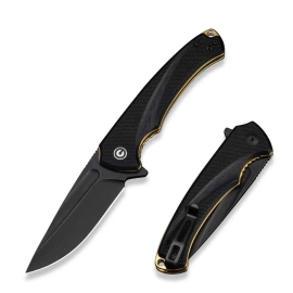 Civivi Voidflare Knife Black G10, Black Stonewashed 14C28N (C24040-1)