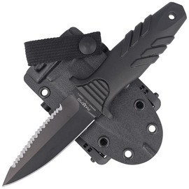 Nóż nurkowy Fox Tactical Elementum Dagger S/E Black PP/TPE Knife, Black Idroglider P/S N690Co (FX-647 S)