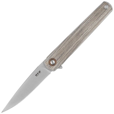 Nóż składany MKM Flame Light Drop Point Green Canvas Micarta / Titanium, Bead Blasted M390 by Michael Zieba (MK FL01-GCT)
