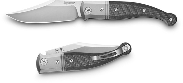 LionSteel Gitano Carbon Fibre, Satin Blade Knife (GT01 CF)