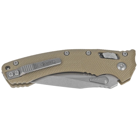 Nóż składany Microtech Amphibian Ram-Lok S/E 30th Anniversary Fluted OD Green G10, Stonewashed M390MK by Tony Marfione (137RL-10FLGTOD30)