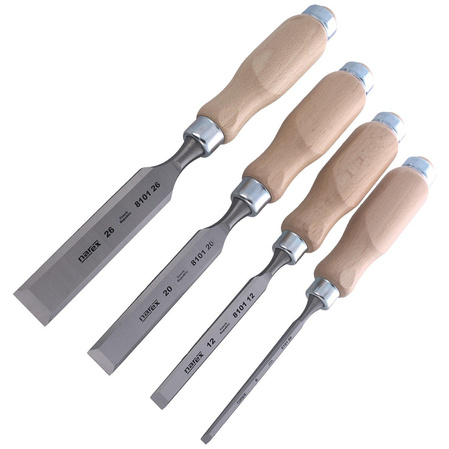 Narex Profi chisel set with side chamfer 6, 12, 20, 26 (863010)