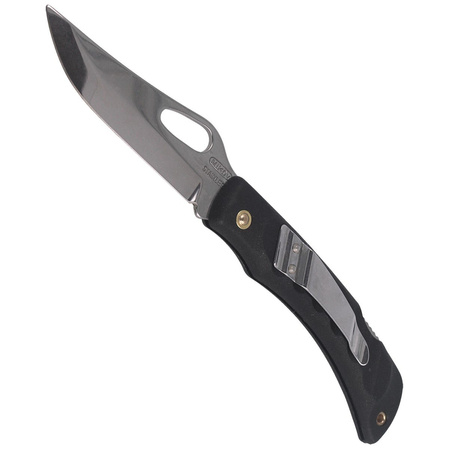Nóż składany Mikov Crocodile Clip Point Black ABS, Mirror, Klips (243-NH-1/B BLACK/CLIP)