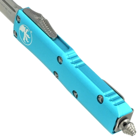 Microtech UTX-85 S/E OTF Knife Turquoise Aluminum, Satin M390 (231-4TQ)