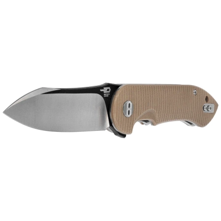 Bestech Torpedo Knife Beige G10, Black Stonewashed / Satin D2 (BG17B-2)
