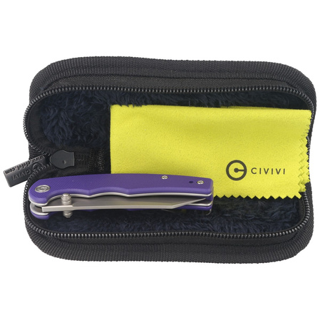 Nóż składany Civivi P87 G10 Purple, Silver Bead Blasted Nitro-V by Kaila Cumings (C21043-2)