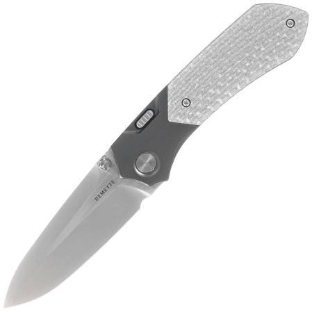Nóż składany Remette RT-Meteor Black Titanium/Gray Carbon Fiber, Pearlescent M390 (RTPT-B)