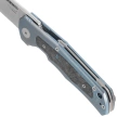 Nóż składany LionSteel Q4ttro Blue Titanium / Fat Carbon, Satin MagnaCut by Molletta (Q4 BL)