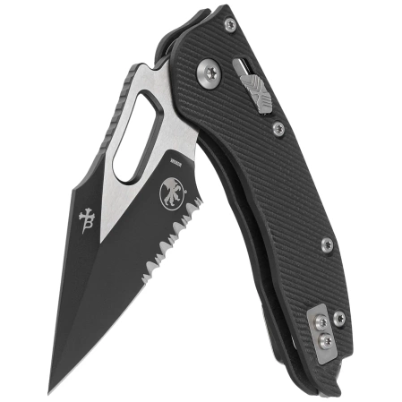 Microtech Stitch Ram-Lok S/E Knife Black Fluted G10, Black P/S M390MK by Sebastijan Berenji and Tony Marfione (169RL-2FLGTBK)