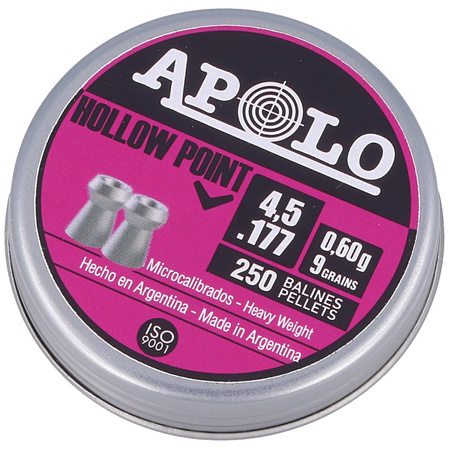 Śrut Apolo Hollow Point 4.52 mm, 250 szt. 0.60g/9.0gr (19201-2)