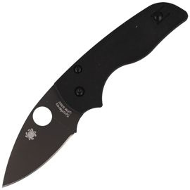 Spyderco Lil' Native G-10 Black/Black Blade Compression Lock Plain (C230GPBBK)