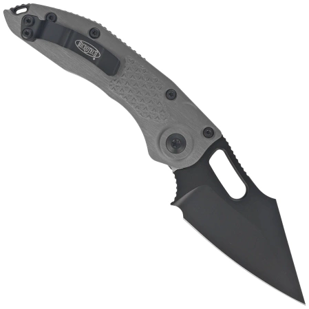 Microtech Stitch-A S/E Automatic Knife Natural Clear Aluminum, Black M390MK by Borka Blades and Tony Marfione (169-1NC)