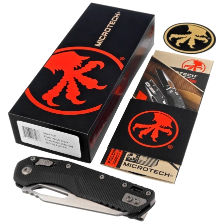 Nóż składany Microtech MSI S/E Ram-Lok Black Fluted G10, Stonewashed M390MK by Tony Marfione (210-10FLGTBK)