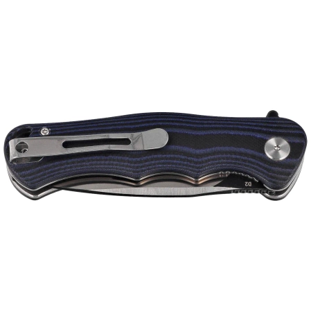 Nóż składany Bestech Bobcat Black / Blue G10, Black Stonewashed / Satin D2 (BG22D-2)