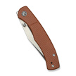 Civivi Clingman Knife Brown Canvas Micarta, Satin Nitro-V by Taylor Martin Best Damn EDC (C23065-3)