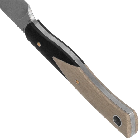 Bestech Heidi Blacksmith #1 Knife Black / Beige G10, Satin D2 by Heidi (BFK01B)