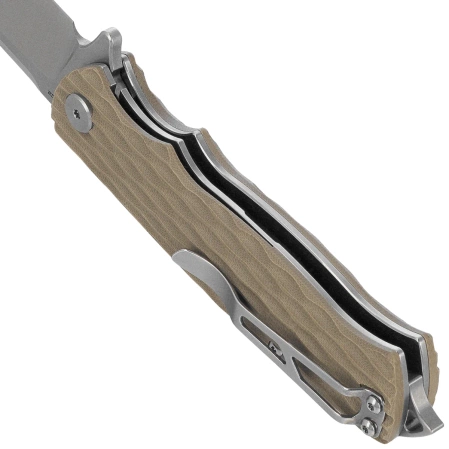 Bestech Grampus Knife Beige G10, Stonewashed/Satin D2 (BG02C)