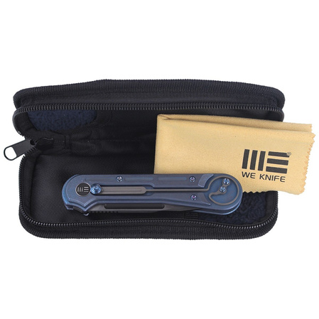 WE Knife Double Helix Blue Titanium, Black Stonewashed CPM S35VN (815C)