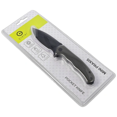 Civivi Mini Praxis Knife OD Green G10, Black Stonewashed D2 (C18026C-1CP)