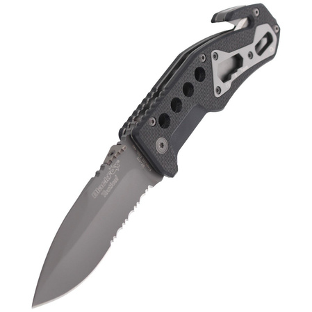BlackFox G10 Black Rescue Folding Knife (BF-115)