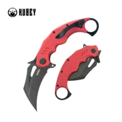 Nóż składany Kubey Wrath Red G10, Blackwashed 14C26N by MUZI Design (KU261G)