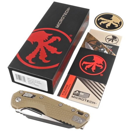 Microtech MSI S/E OD Green Tri-Grip Polymer, Black/Bead Blasted M390MK by Tony Marfione (210T-1PMOD)