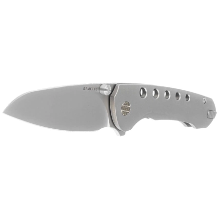 Remette RT-BEE-T w/Titanium Toothpick Knife Gray Titanium, Fine Grinding Pearlescent M390