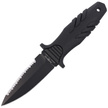 Nóż nurkowy Fox Tactical Elementum Dagger S/E Black PP/TPE Knife, Black Idroglider P/S N690Co (FX-647 S)