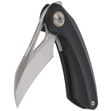 Bestech Bihai Black G10, Stonewashed/Satin 14C28N by Ostap Hel Knife (BG53A-1)