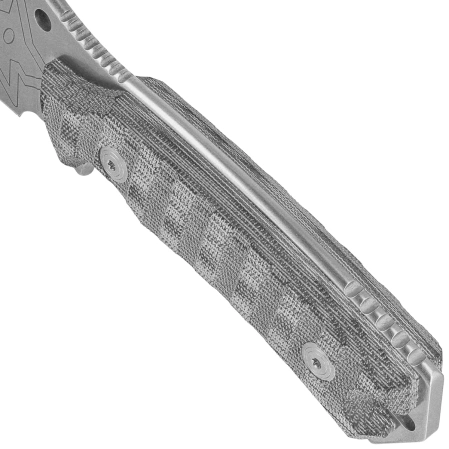 FOX Oxylos Knife Black Micarta, Stonewashed N690 (FX-616-1 MB)