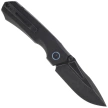 Remette Rhino Knife Black G10, Black Stonewashed Titanium D2 (RNDG1)